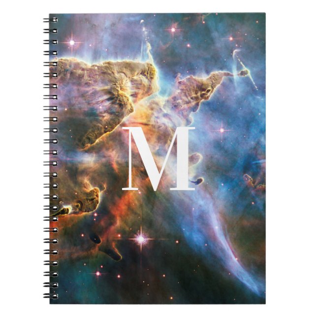 Cuaderno Nebulosa de galaxia espacial. Estrellas universale (Frente)