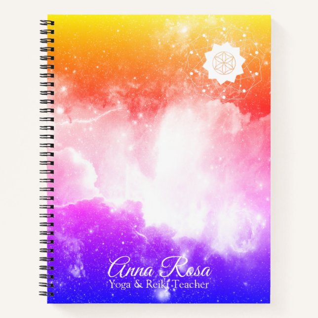 Cuaderno *~* Nebulosa de galaxia rosa de lavadora de melena (Anverso)