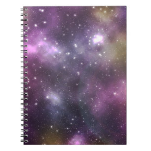 Cuaderno Nebulosa de Guay colorida y estrellas en el espaci