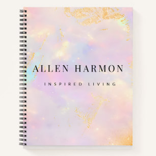 Cuaderno Nebulosa de Oro de Lujo con Nombre Personalizado  
