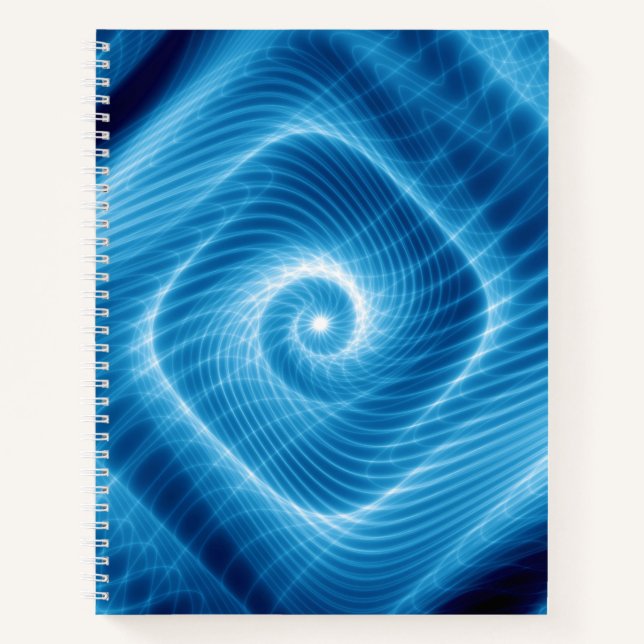 Cuaderno Nebulosa espiral cósmica azul (Anverso)