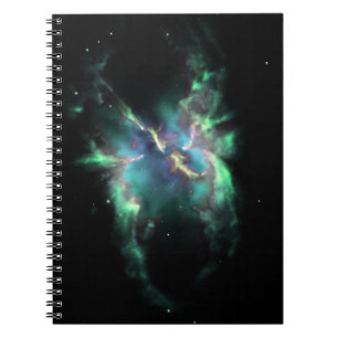 Cuaderno Nebulosa Planetaria Verde Menta Periwinkle
