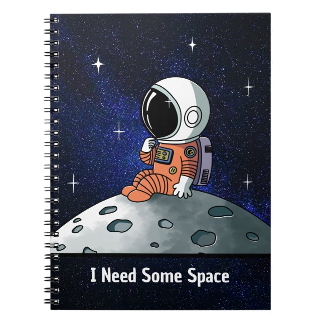 Cuaderno Necesito Espacio, Astronauta, Cosmonauta, Personal (Frente)