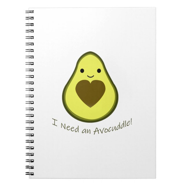 Cuaderno Necesito un aguacate kawaii de Avocuddle (Frente)