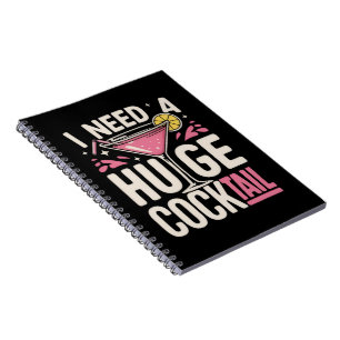 Cuaderno Necesito un chiste adulto de cóctel enorme Diverti