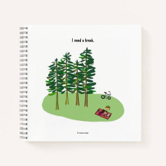 Cuaderno Necesito un cuadrado de notas de descanso (Anverso)