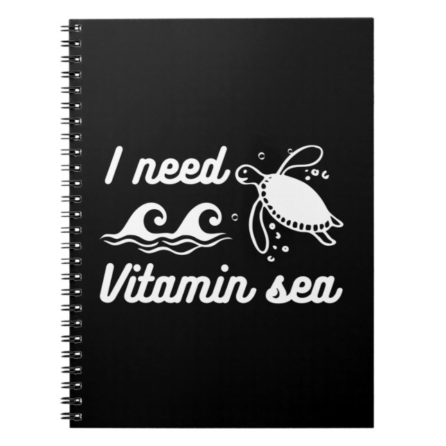 Cuaderno Necesito una tortuga marina de vitamina (Frente)