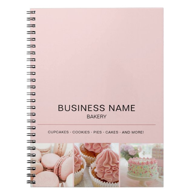 Cuaderno Negocio de Fotos Personalizadas para Panadería (Frente)