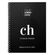 Negocio de logotipos en blanco y negro en monogram
