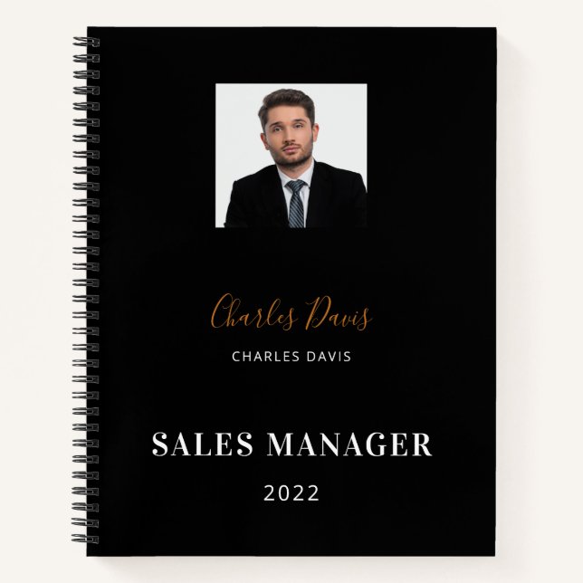 Cuaderno Negocio fotográfico de nombres blancos (Anverso)