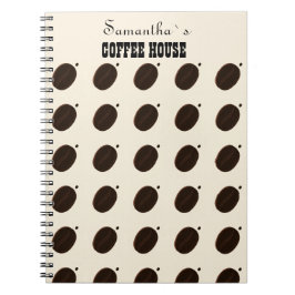 Cuaderno Negocio Profesional de Marca de Granos de Café 