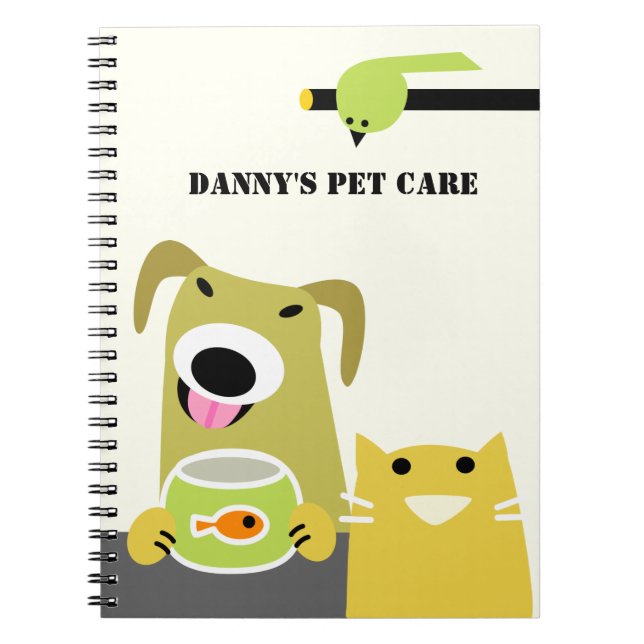 Cuaderno Negocio que se sienta del mascota (Frente)