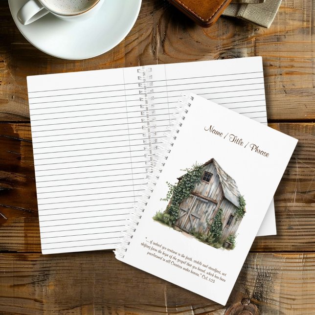 Cuaderno Negocio Rústico Personalizado Medio Espiral (Subido por el creador)