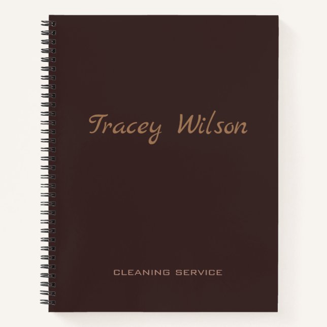 Cuaderno Negocio simple de Brown (Anverso)