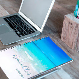 Cuaderno Negocios Playa Océano Verano Azul 