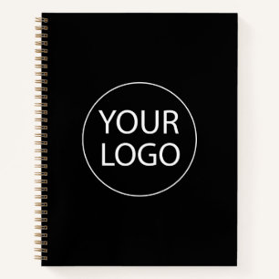 Cuaderno Negra de logotipo profesional de empresa Personali