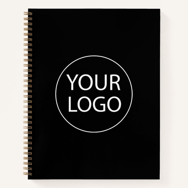 Cuaderno Negra de logotipo profesional de empresa Personali (Anverso)