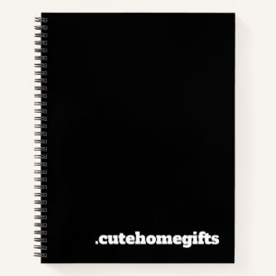Cuaderno Negra Minimal Moderno y Elegante Empresa