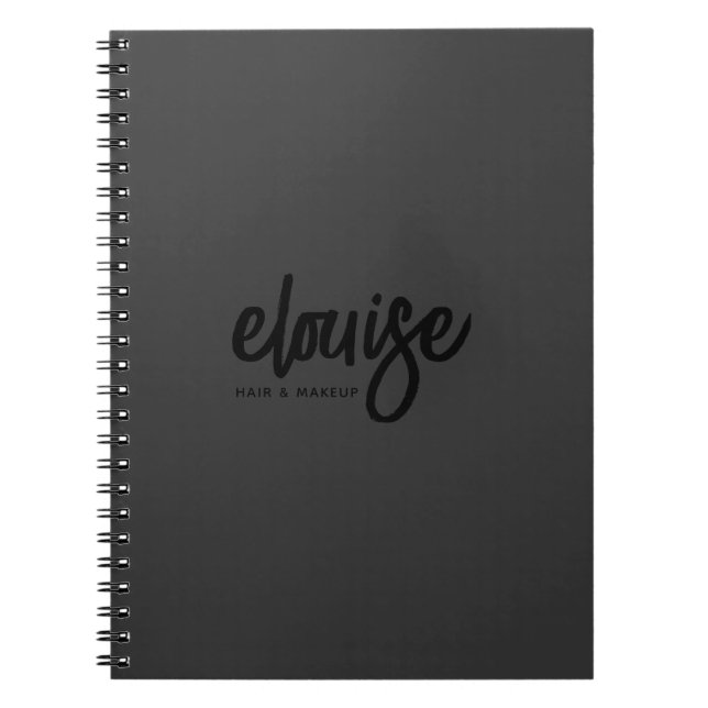 Cuaderno Negra sobre el estilo de pincel moderno negro Scri (Frente)