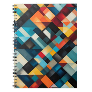 Cuaderno Negrita Resumen de arte de patrón geométrico