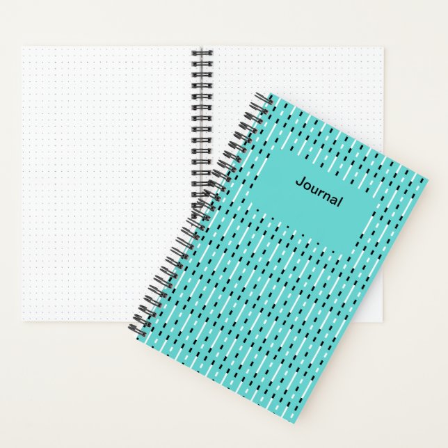 Cuaderno Negrita y moderna estilo Memphis Negro, Blanco, Tu (Interior)