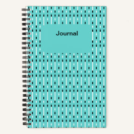 Cuaderno Negrita y moderna estilo Memphis Negro, Blanco, Tu