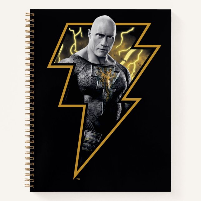Cuaderno Negro Adam Gray y Gold Lightning Graphic (Anverso)