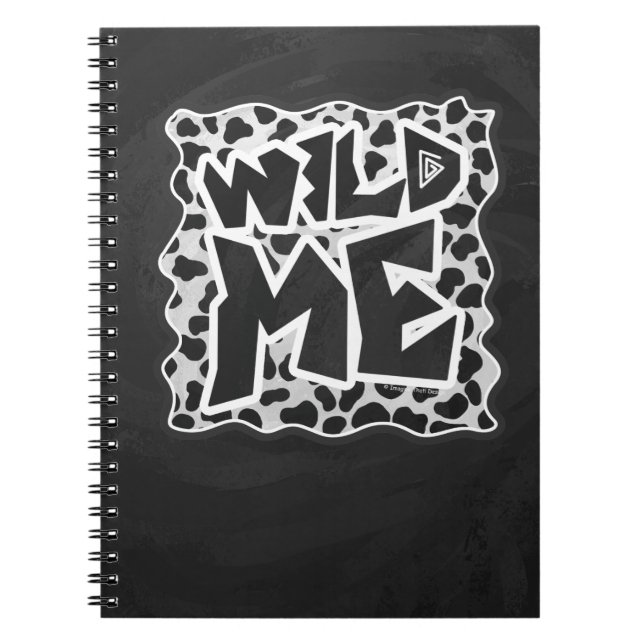 Cuaderno Negro dálmata y blanco con yo salvaje (Frente)
