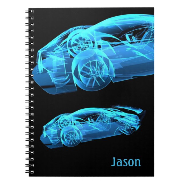 Cuaderno Negro de Diseño de Coche Genial (Frente)