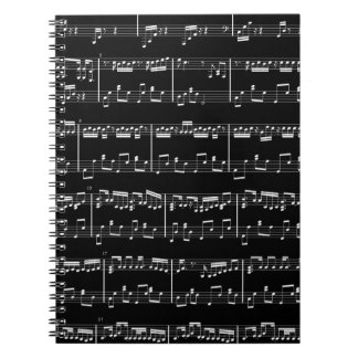 Cuaderno negro de la partitura