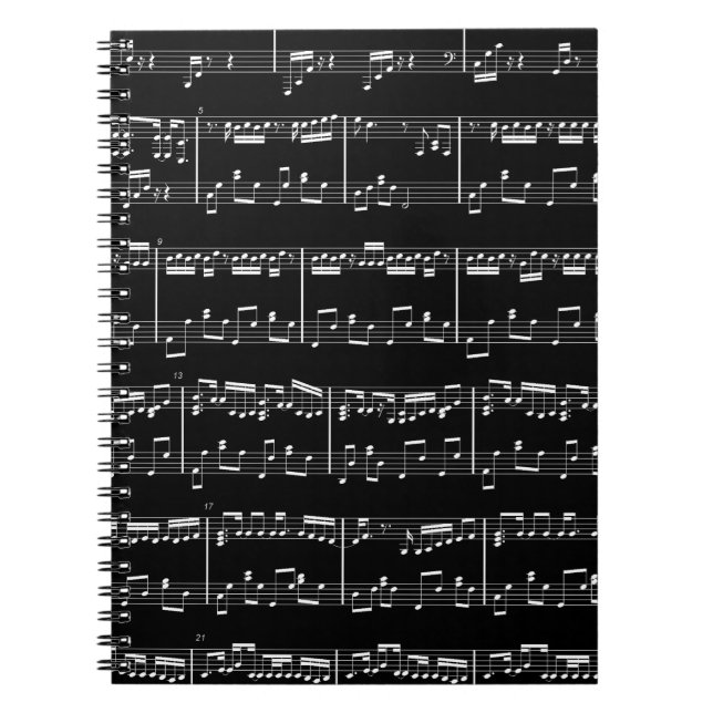 Cuaderno negro de la partitura (Frente)