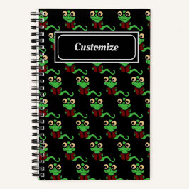 Cuaderno Negro del gusano de biblioteca feliz