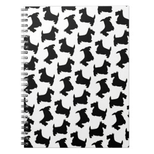 Cuaderno Negro del modelo del perro del escocés de Terrier