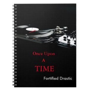 Cuaderno negro drástico fortificado del estilo de