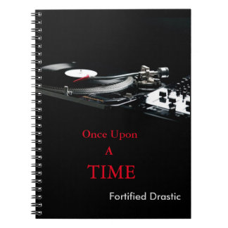 Cuaderno negro drástico fortificado del estilo de