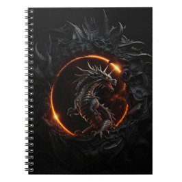 Cuaderno negro Eclipse Solar Dragón Gótico