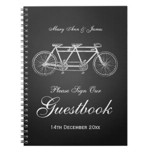 Cuaderno Negro en tándem de la bici del Guestbook de la