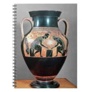 Cuaderno Negro-figura amphora que representa Ajax y a