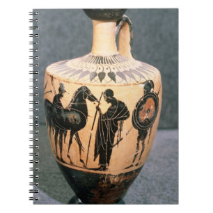 Cuaderno Negro-figura florero del ático, siglo V A.C.