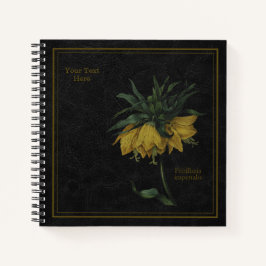 Cuaderno negro Fritillaria Imperialis de 8,5x8,5"