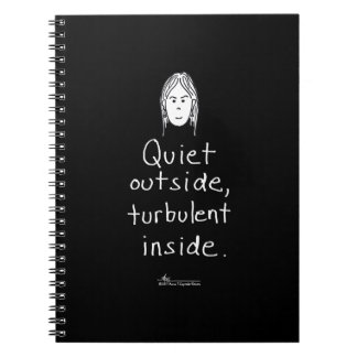 Cuaderno negro interior turbulento