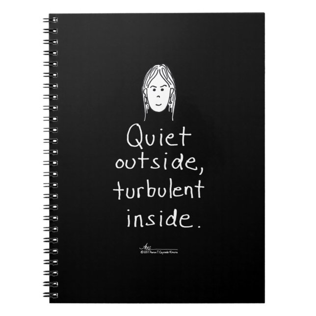 Cuaderno negro interior turbulento (Frente)