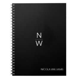Cuaderno Negro minimalista moderno profesional
