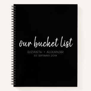 Cuaderno Negro Nuestra Lista De Cubos Parejas Keepsake Jour