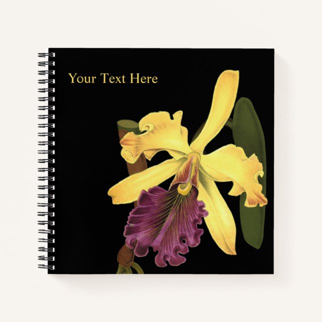 Cuaderno Negro Orquídea Reina (Anverso)
