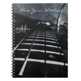 Cuaderno negro personalizado de la música de la