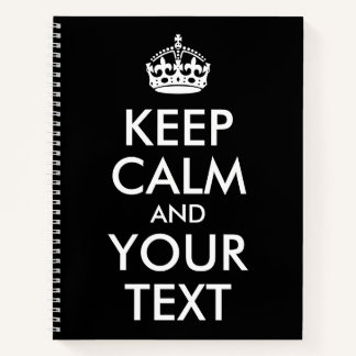 Cuaderno Negro y blanco mantienen la calma y tu texto