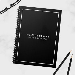 Cuaderno Negro y blanco Minimalista moderno