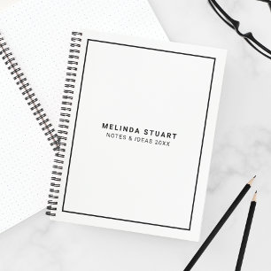 Cuaderno Negro y blanco Minimalista moderno