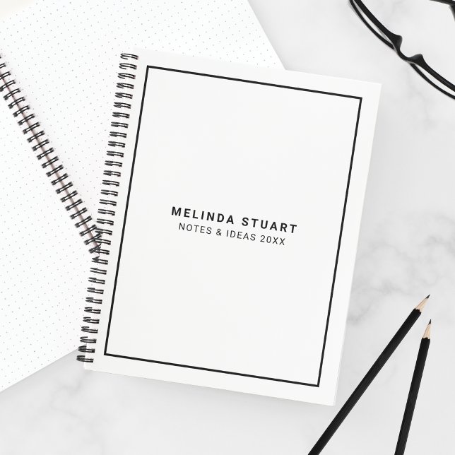 Cuaderno Negro y blanco Minimalista moderno (Subido por el creador)